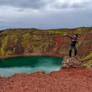 Islandia, Kerid - jezioro w kraterze wygasłego wulkanu