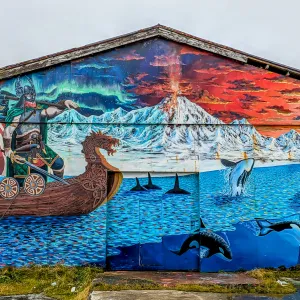 Islandia, Murale w Hellissandur