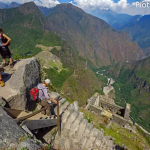 Zejście z Huayna Picchu