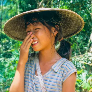 Dziewczynka laotańska z okolic Vangvieng
